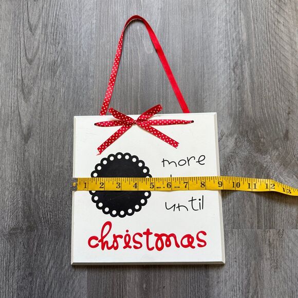 Christmas Countdown Chalkboard Home Decor Reusable Red White - Picture 4 of 5